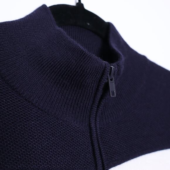 CASTELLI Armando Sweatshirt Savile Blue Red Off White Full Zip High Neck Men's M - Picture 9 of 15